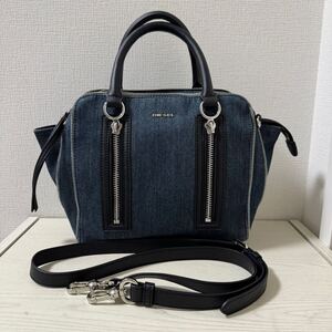 【美品】DIESEL ディーゼル 2way トートバッグ　デニム×レザー　ハンドバッグ