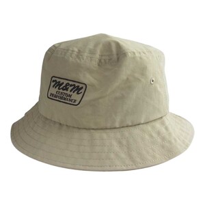 エムアンドエム M&M 23SS CUSTOM PERFORMANCE BUCKET HAT ナイロンバケット ハット ベージュ系 ONE SIZE【極上美品】【中古】