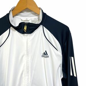 ※Y 【サンプル品】adidas アディダス トラックジャケット ジャージ ホワイト ネイビー ランキング スポーツウェア サイズM