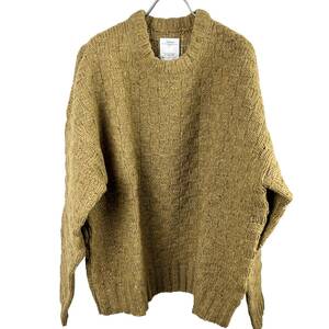 VISVIM(ビズビム) AMPLUS CREW WEAVE KNIT Longsleeve T Shirt 22AW (brown)