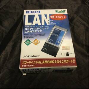 I・O DATA カプラレスPCカード LANアダプター PCET100-CL 動作未確認 アイオーデータ