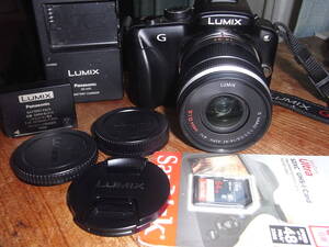 Lumix DMC-G3 (black) 純正充電器・充電池（DE‐A93＆DMW-BLD10）H-FS014042 (14~42mm標準レンズ）　　正常動作品・美品　　