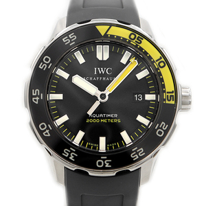 IWC インターナショナルウォッチカンパニー アクアタイマー 2000 IW356802 デイト 2000m防水 黒 SS メンズ 自動巻き