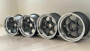 美品）RAYS VOLK RACING TE37V 15インチ 9J-15 4H-PCD114.3 4本セット（AE86 トレノ レビン ハコスカ ケンメリ S30Z S130Z S13 S14 C33 A31