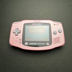 任天堂 Nintendo ゲームボーイアドバンス 本体 ハローキティ AGB-001 ピンク 動作良好 ソフト読み込み ボリューム確認済