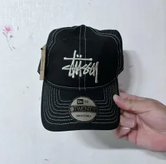 【雷市場（ポンジャン）商品韓国直送】 (フリーサイズ) STUSSY(ステューシー) NEW ERA(ニューエラ) 9Twenty ベーシック トラッカー ブラック