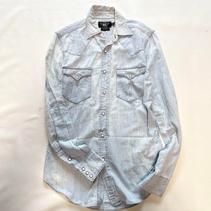 RRL ダブルアールエル ウエスタンシャツ XS デニムシャツ