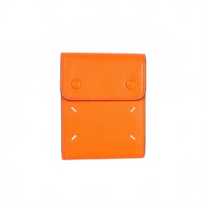 未使用品 メゾンマルジェラ Maison Margiela 22AW Bi-Fold Wallet レザー コンパクトウォレット 二つ折り財布 オレンジ SA1UI0014 P4807