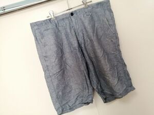 kkaa1727 ■ GAP ■ ショートパンツ ハーフパンツ ボトムス コットンリネン 綿麻 紺 ネイビー 34 L