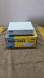 スイッチングハブ　COREGA　ＦＳＷ－5MA　５POORT　CG-ＦＳＷ5MA　中古　起動確認済み