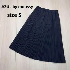 ● AZUL by moussy プリーツ　ロング　スカート　ブラック