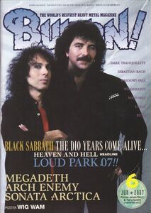 BURRN! /RONNIE JAMES DIO/TONY IOMMI/BLACK SABBATH/HEAVEN & HELL/LOUD PARK 07/MEGADETH/ヘヴィ・メタル・マガジン 2007年6月号