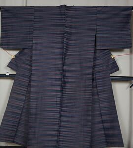 絹100％　米沢織物紬　　　誂え仕立　ひとえ　 中古品