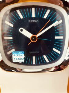 70s SEIKO スペースエイジ クロック◆ホワイト◆カルテル◆パントン◆昭和 レトロ◆電池式◆パタパタ時計◆デジタル レトロ◆dead stock品