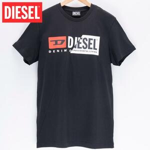 M/新品 DIESEL ディーゼル 新旧ロゴ Tシャツ DIEGO-CUTY メンズ レディース ブランド カットソー 黒