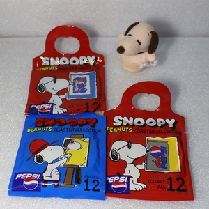 ペプシスヌーピーコースターコレクション3枚 PEPSI SNOOPY PEANUTS COASTER COLLECTION サントリー非売品 未開封