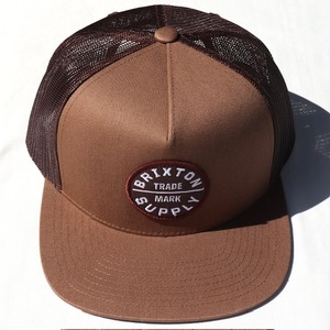 BRIXTON ブリクストン OATH MP TRUCKER HAT スナップバック メッシュキャップ ライトブラウン