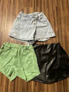 ★ZARA★164cm ザラのラップキュロット2枚&ショートパンツ　美品