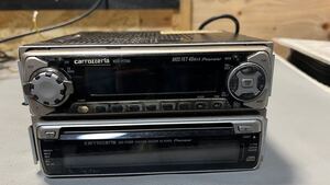 カロッツェリア carrozzeria MEH-P7700 CDS-P5000 CD MD Pioneer デッキ カーステレオ 旧車 1DIN 当時物 希少 中古品 傷汚れ有り 