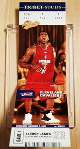 レア Rookie 2003 -04 Fleer LEBRON JAMES RC / レブロン ジェームズ Ticket Studs (4x NBA Champions) NIKE