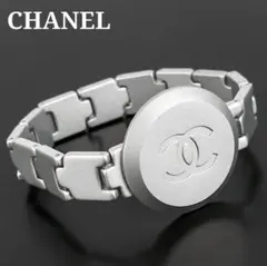 美品 シャネル CHANEL ヴィンテージ ココマーク メタル ブレスレット