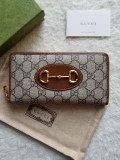 GUCCI グッチ ホースビット GGスプリーム ジップ アラウンド 長財布