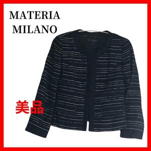 MATERIA MILANO　マテリアミラーノ　ノーカラージャケット　B1110