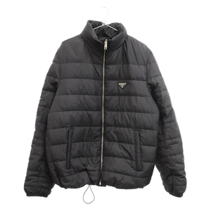 PRADA プラダ 23AW Down Jacket プレートロゴ キルティング ダウンジャケット ブラック SGC403 S232