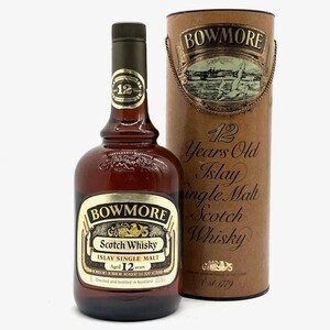 仙31【未開栓】BOWMORE 12年 ダンピーボトル 1000ml 1L 43％ アイラ シングルモルト スコッチ ウイスキー 箱付き ボウモア ゴールドラベル