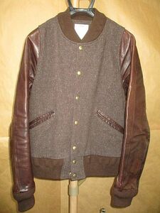 VISVIM 14AW BARNSTORM JKT MELAN 袖　カンガルー　レザー ツイード　スタジャン　2