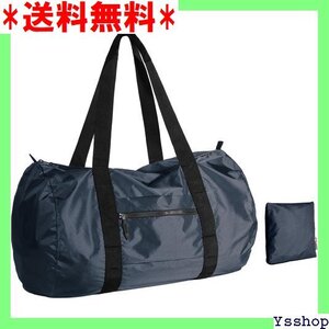 ☆人気商品 pack all 折りたたみバッグ ボストンバッグ 撥 軽量 トラベル ジム 修学 旅行 収納 32L ネイビー 53