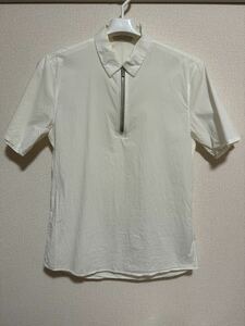Calvin Klein　カルバン・クライン　ジップS/Sシャツ　ホワイト　Mサイズ