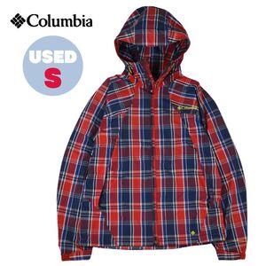 Columbia コロンビア マウンテンパーカー Breezy Point JKT PM3982 メンズ S チェック柄 ジャケット ナイロンジャケット ダブルジップ 薄手