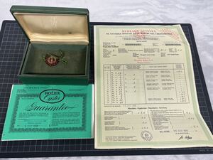 1968年 ROLEX クロノメーター証明書 ギャランティー　純正箱　ビンテージ　デイトジャスト ロレックス