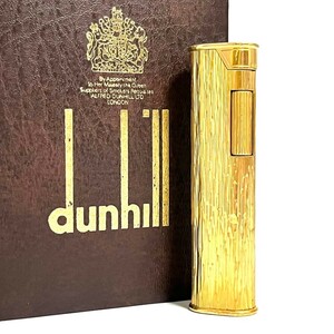 dunhill ダンヒル ライター ガスライター ローラー式 ゴールド 喫煙具 スリム　a22