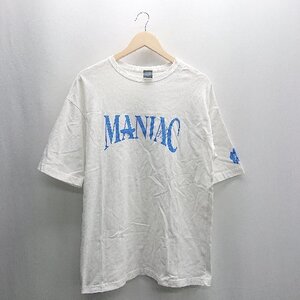 ◇ ⊂ stray kids ロゴプリント MANIACツアー 半袖. Ｔシャツ サイズL ホワイト ブラック ブルー レディース メンズ E