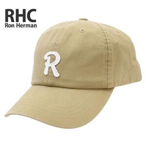 Ron Herman ★R PATCH CAP RHC ロンハーマン ウォッシュ加工 ツイルベースボールキャップ ローキャップ ベージュ