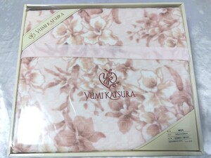 【未使用】桂由美　ジャガード綿毛布　Y-CB5002 YUMI KATSURA 綿毛布 140x200㎝ 綿100% 花柄 ピンク系　 保管品 寝具 シングル