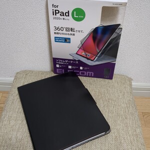 新品 エレコム iPad Pro 12.9インチ ソフトレザーケース 第4世代 2020年モデル用 フラップケース レザー 360度回転 ブラック TB-A20PL360BK