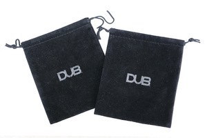 DUB ダブ 巾着袋 小物入れ 黒 2枚セット 約12.5mm×11mm　[VJ3B10A-2]