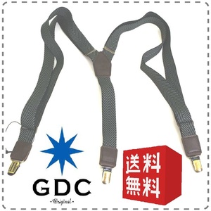 GDC ジーディーシー サスペンダーベルト オリーブ Y型 クリップ留めタイプ ゴムベルト 本革他 メンズ レディース 送料無料