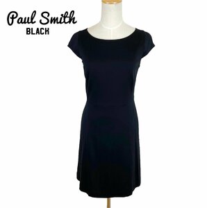 中古 ポールスミス ブラック Paul Smith BLACK 半袖 ワンピース 黒 膝丈 レディース サイズ40