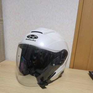 オージーケーカブト(OGK KABUTO)ジェットヘルメット ASAGI ホワイト XL ( 61cm~62cm)　中古現状品　
