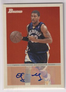 NBA O.J.MAYO AUTO 2009-10 Topps Bowman 48 Autograph BASKETBALL O・J・メイヨ 直筆 サイン トップス 遼寧衡業飛豹籃球倶楽部