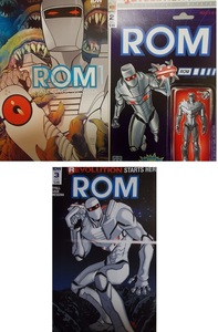 アメコミｘ3冊 [ROM/ロム・ザ・スペースナイト]IDW.1～3巻/ハズブロ/SF.エイリアン.ヒーロー/クロスオーバー他プレビュー収録/折畳ポスター