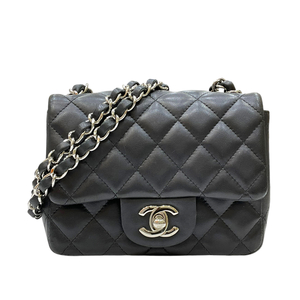 シャネル CHANEL ミニ マトラッセ A35200 25番台 ブラック シルバー金具 ラムスキン ショルダーバッグ レディース 中古