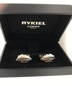 ■■【YS-1】 未使用 ■ リキエルオム RYKIEL HOMME カフス ■ シルバー系 トップ2,3cm 【同梱可能商品】K■