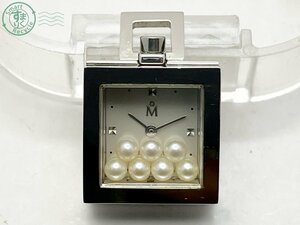 AK0606220　▽ MIKIMOTO ミキモト ペンダントウォッチ パール スクエア クォーツ QZ QUARTZ ホワイト文字盤 レディース 腕時計 中古