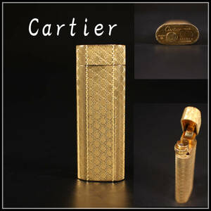 【秀】ZB502 カルティエ 【Cartier】 ガスライター ゴールド／美品！ｒ