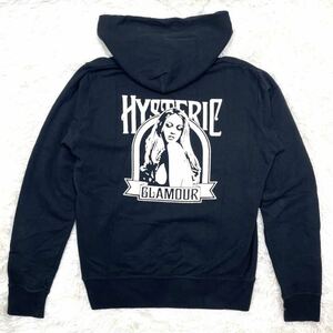 極美品 HYSTERIC GLAMOUR 【圧巻の希少品デザイン】ヒステリックグラマー パーカー スウェット フード ヒスガール ビックロゴ 黒 M